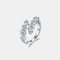 2.6 Carat Moissanite 925 Sterling Silver Bypass Ring.