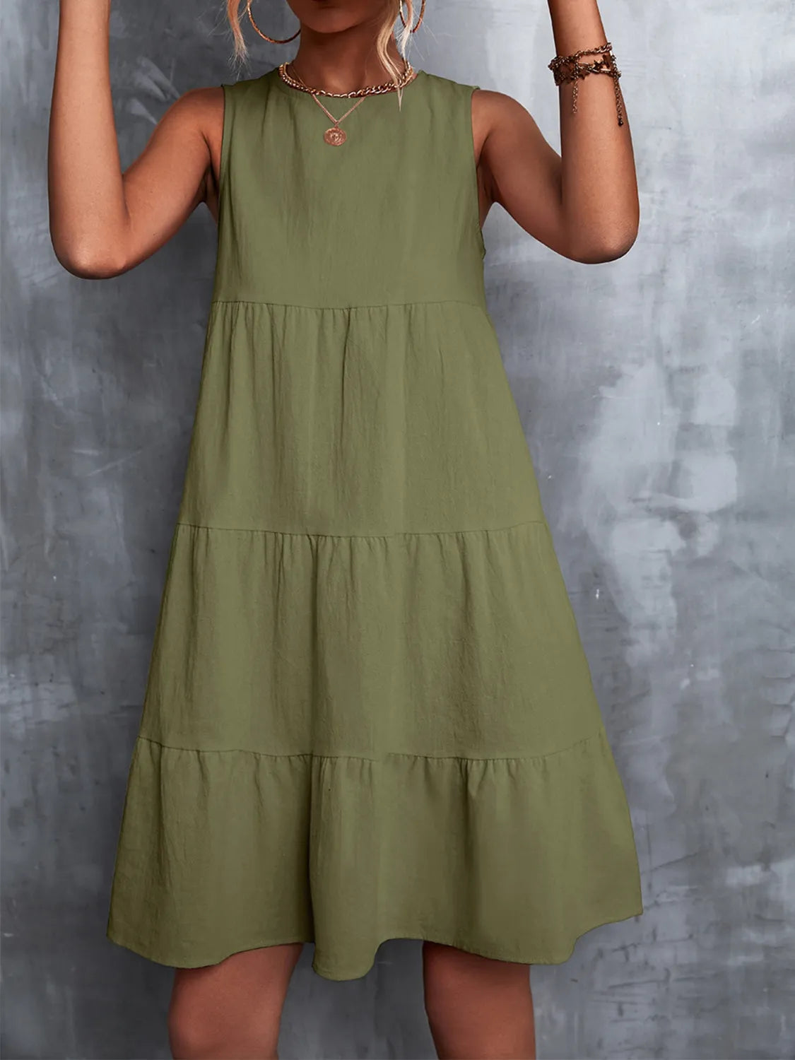 Sleeveless Mini Tank women Dress.