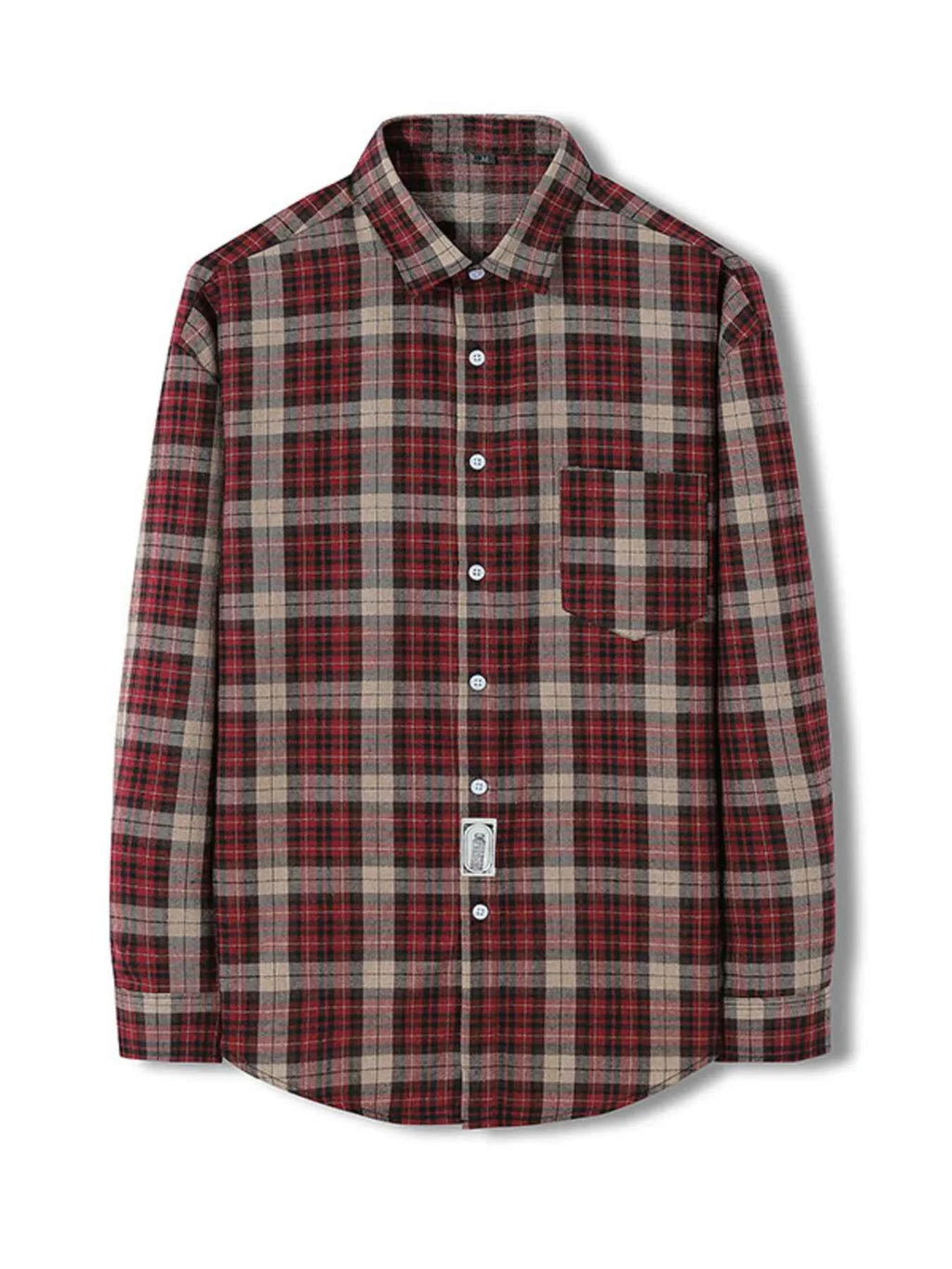 Men's Plus Size Classic Plaid Long Sleeve Shirt