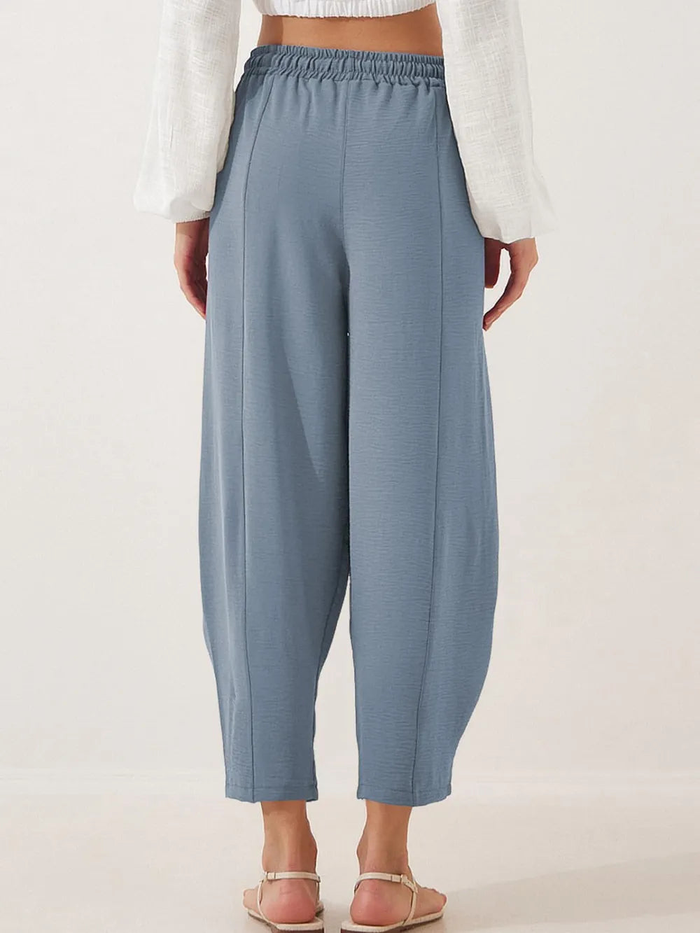 Full Size Drawstring Cropped Jogger Pants Plus Size.