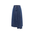 Retro style street high waisted denim skirt