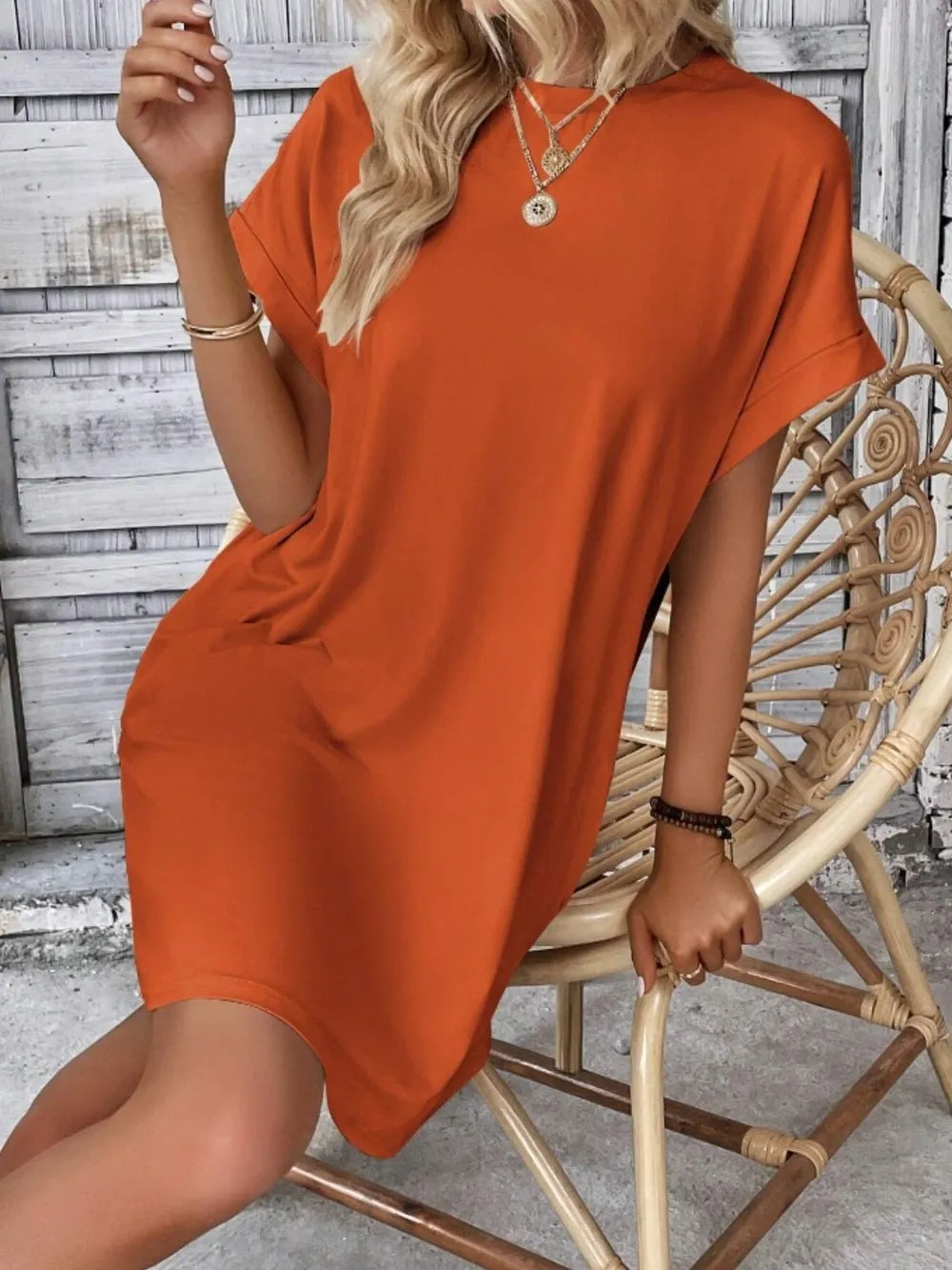 Casual Short Sleeve Dress.