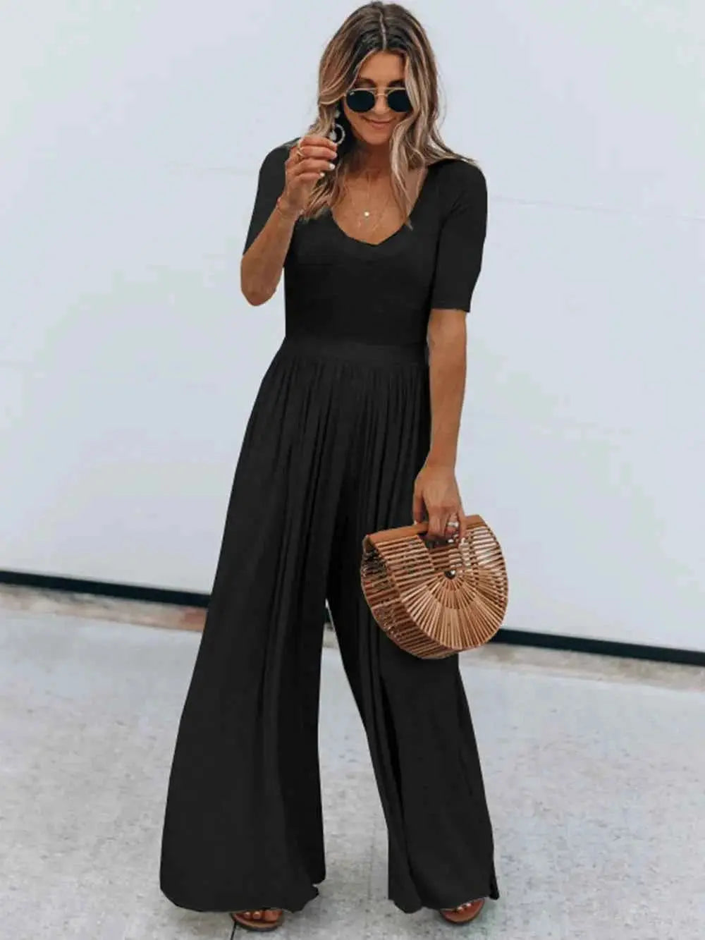 Short Sleeve Jumpsuit.