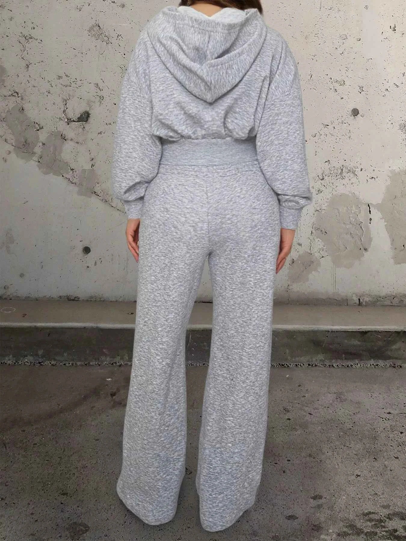 Zip Up Hoodie and Drawstring Pants Set