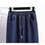 Style Denim Pants for Women Loose Harem Trousers Straight Leg Jeans for Ladies Plus Size Dad Pants