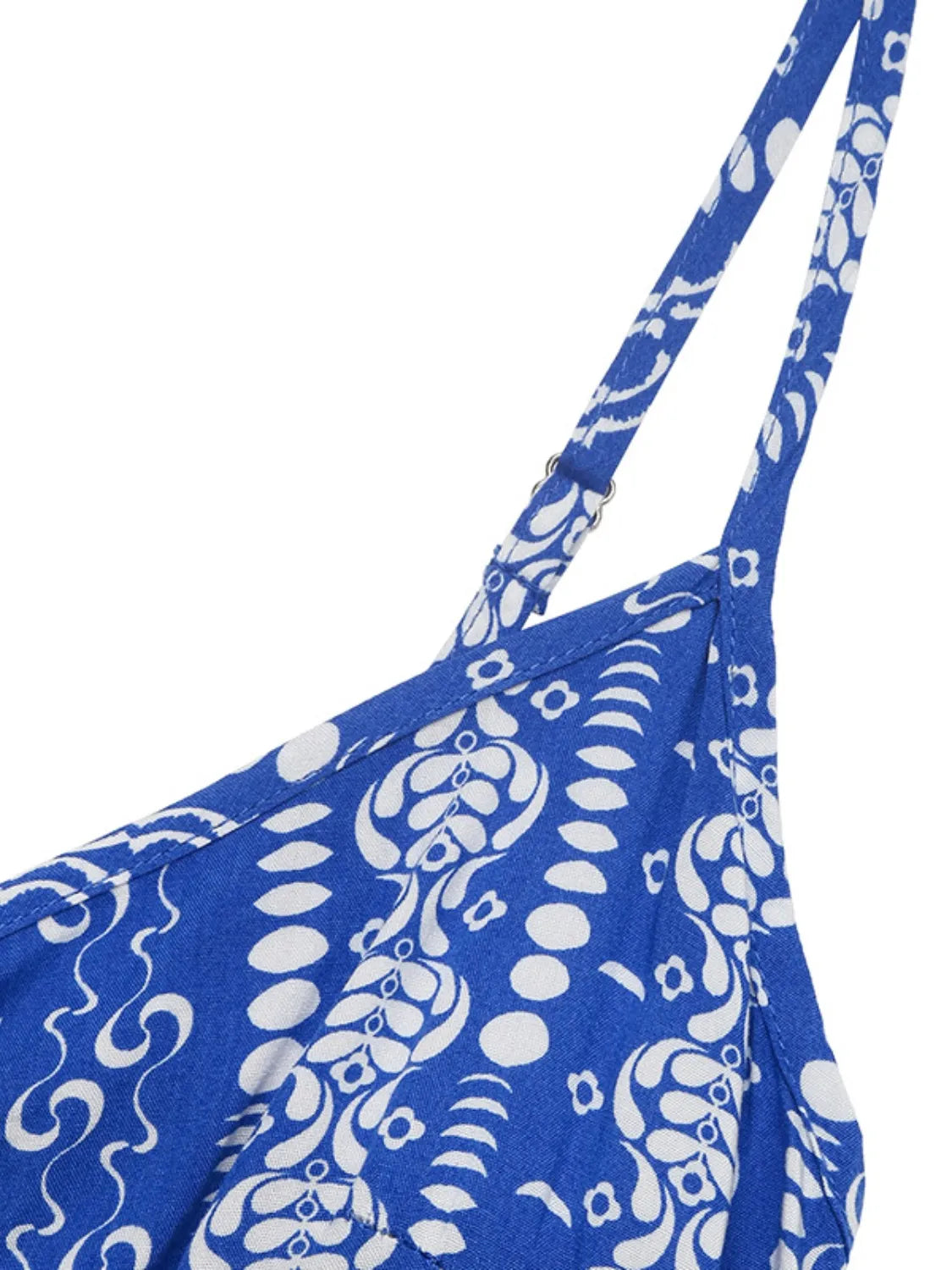 Printed Spaghetti Strap Wide Leg Jumpsuit - CHIC TB