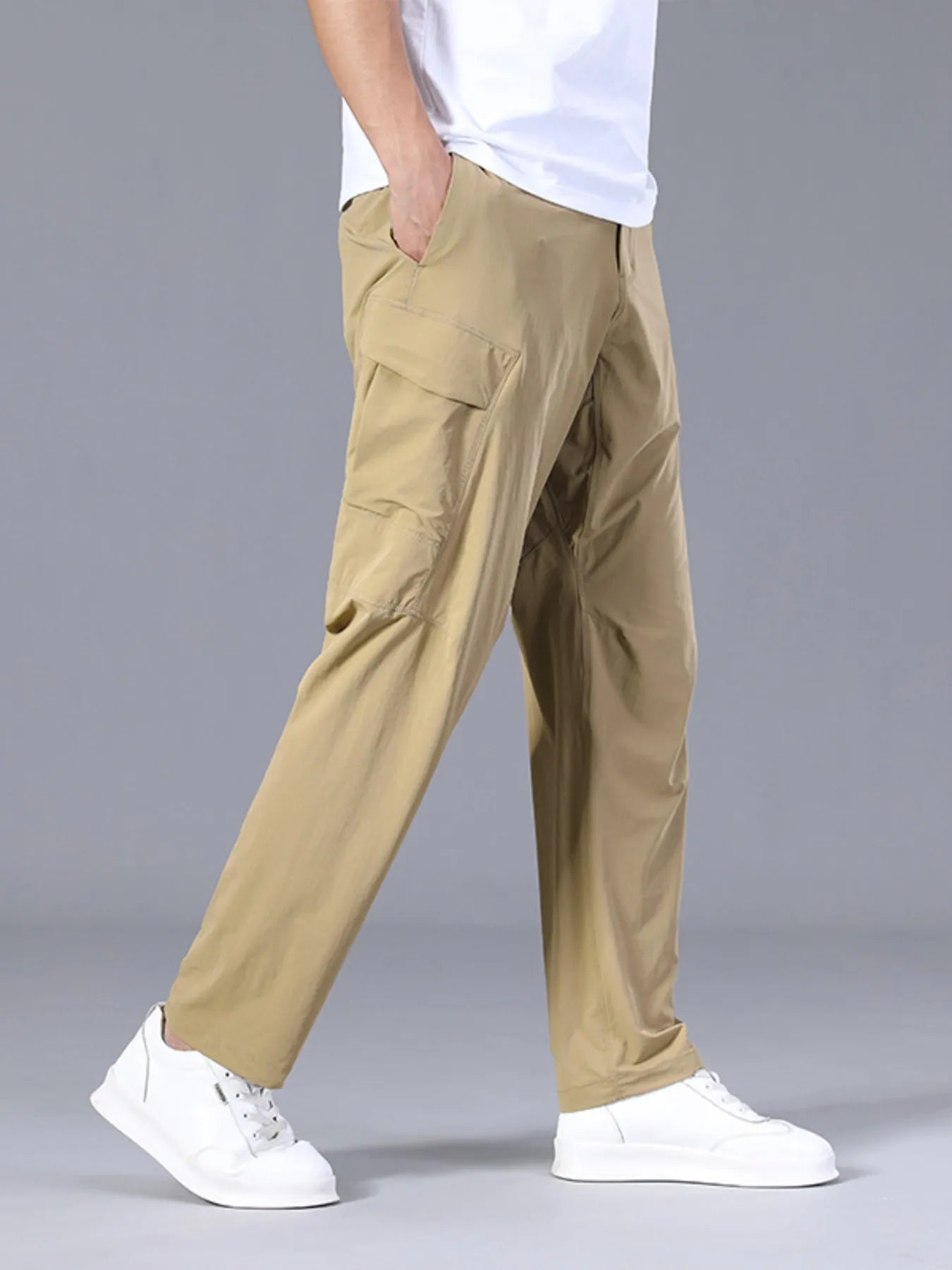 Men's Plus Size Pocketed Loose Fit Pants.