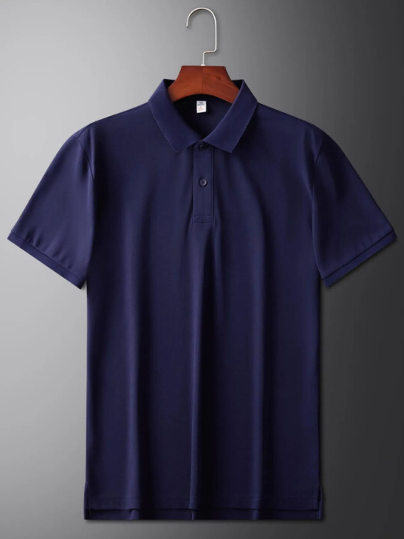 Men's Plus Size Solid Short Sleeve Polo.