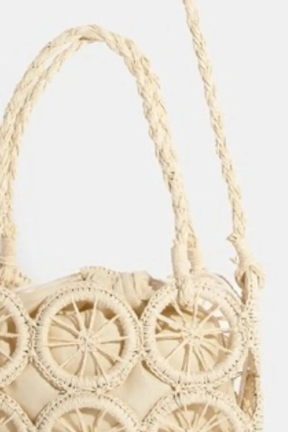 Fame Intricate Braided Wheels Crossbody Bag.