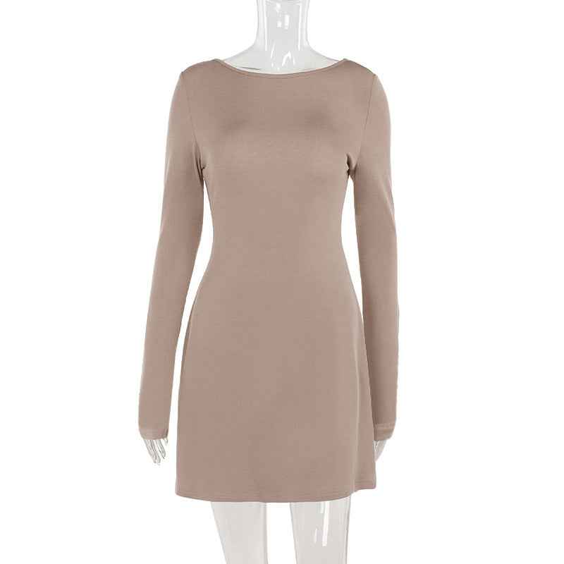 Micro transparent vacation sexy backless strap dress for women