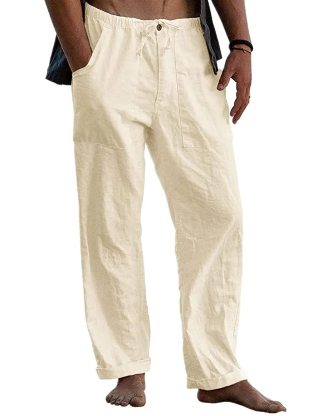 Men's Full Size Drawstring Straight Leg Pants Plus Size