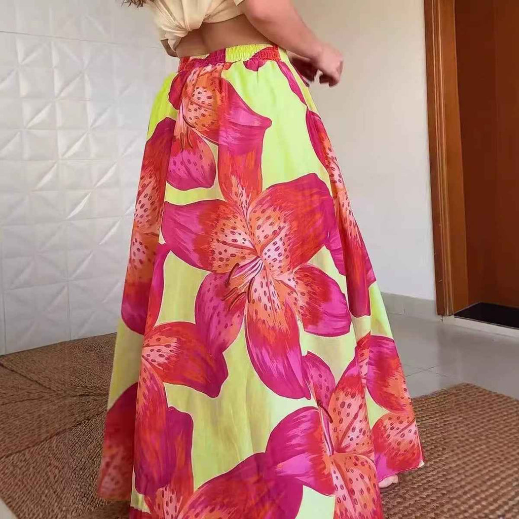 Beach Bohemian Vacation Casual Women's Skirt