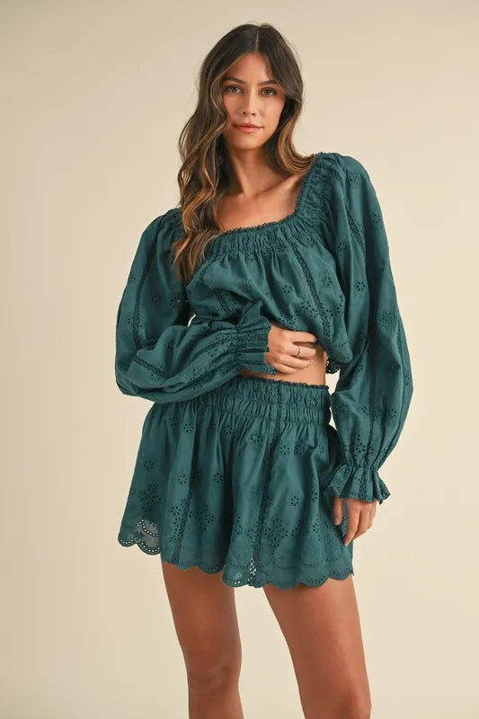 WOMEN Lace Top and Short Set - CHIC TB