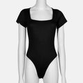 European And American Womens Off-shoulder Bodycon Jumpsuit Solid Color