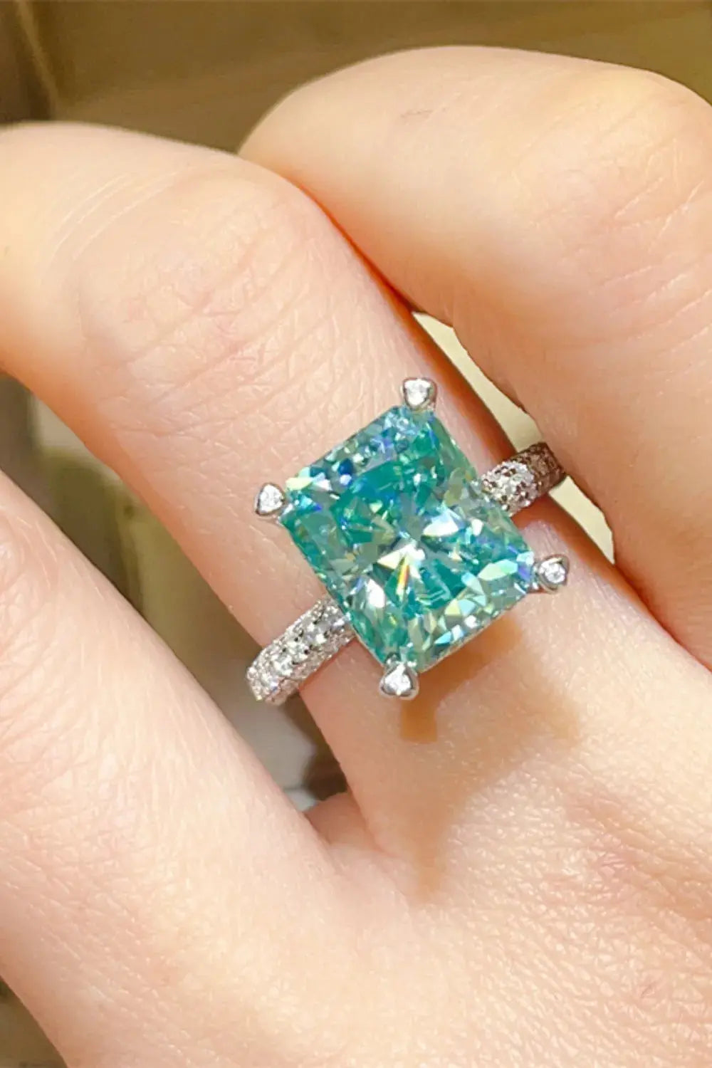 5 Carat Moissanite 925 Sterling Silver Ring.