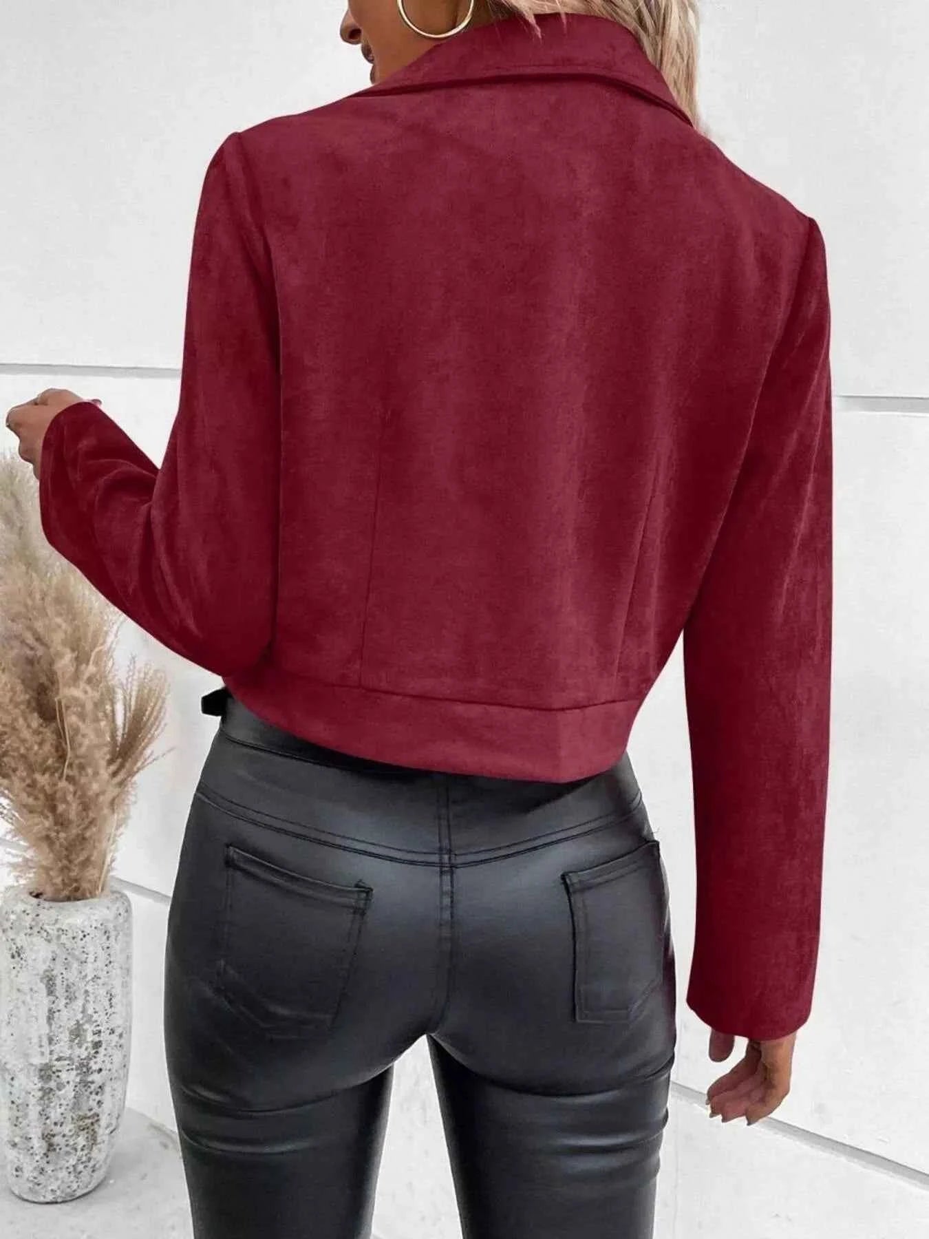 Zip Up Cropped Jacket