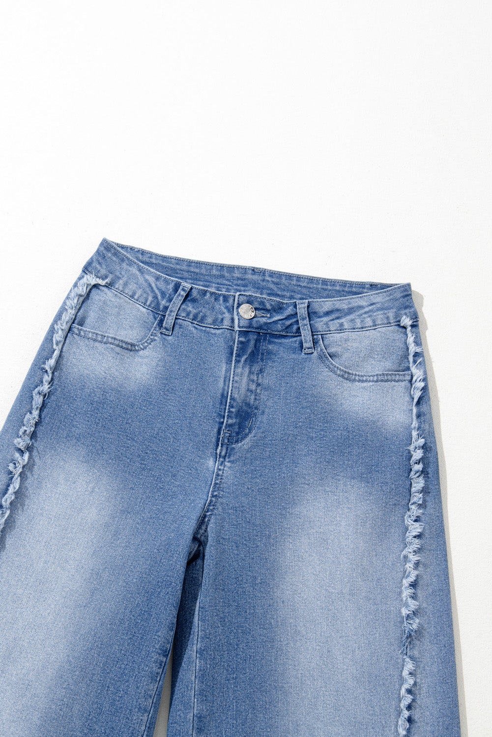 Beau Blue Vintage Stitching Raw Hem Flared Jeans Dear-Lover Dropshipping
