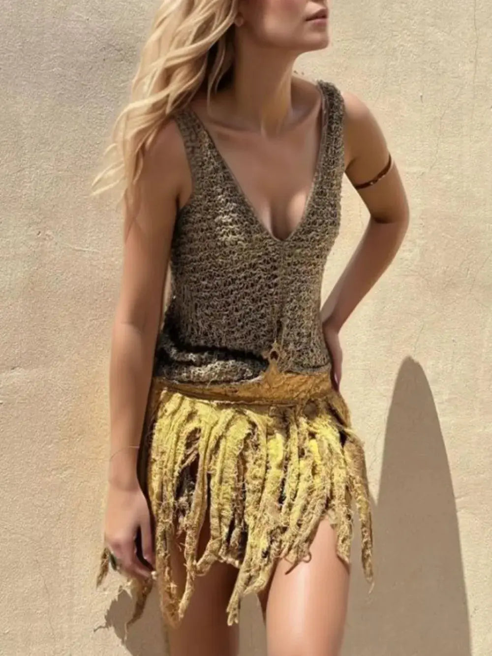 Crochet V-Neck Tank WOMEN.