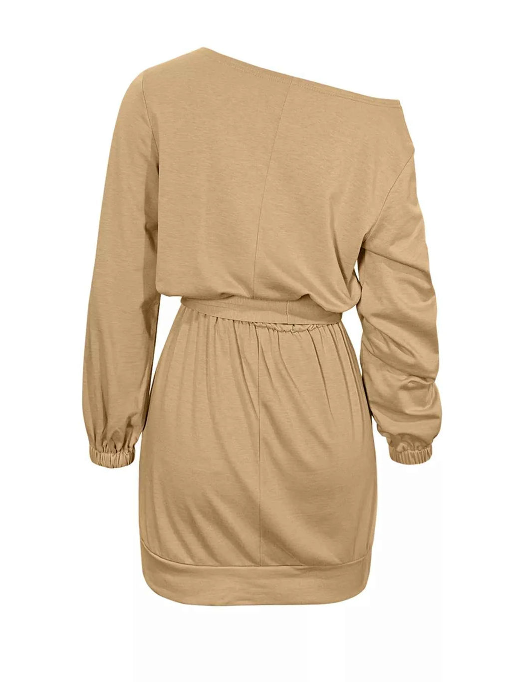 One Shoulder Tie Waist Dress