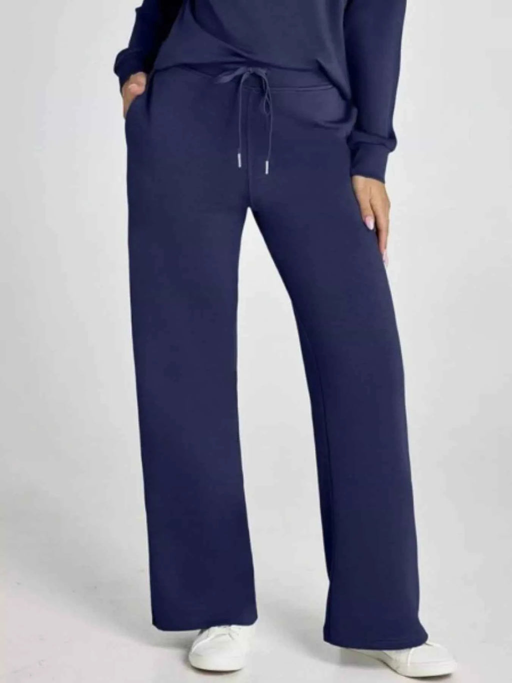 Full Size Johnny Collar Long Sleeve Top and Pants Plus Size