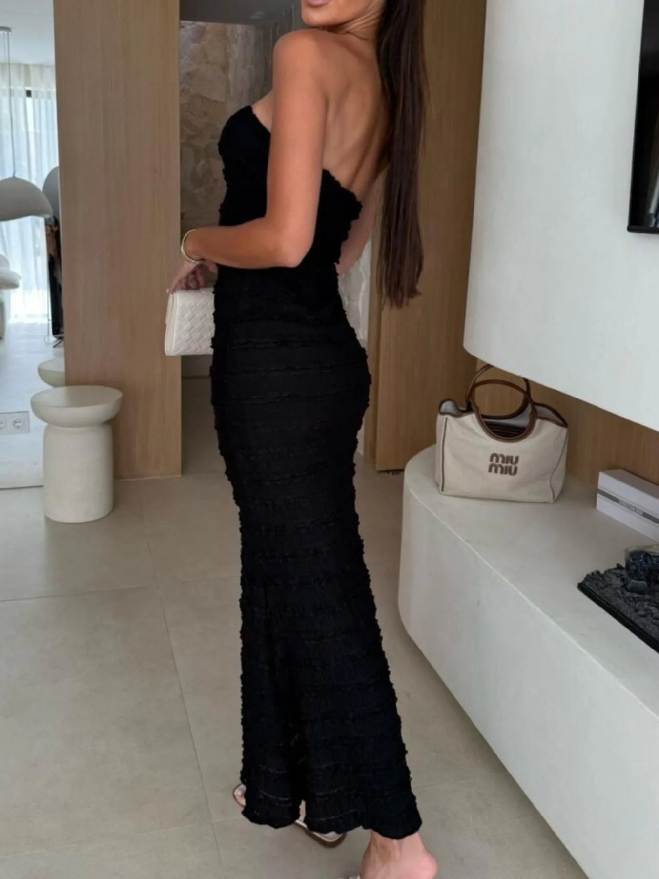 Sweetheart Neck Tube Maxi Dress.