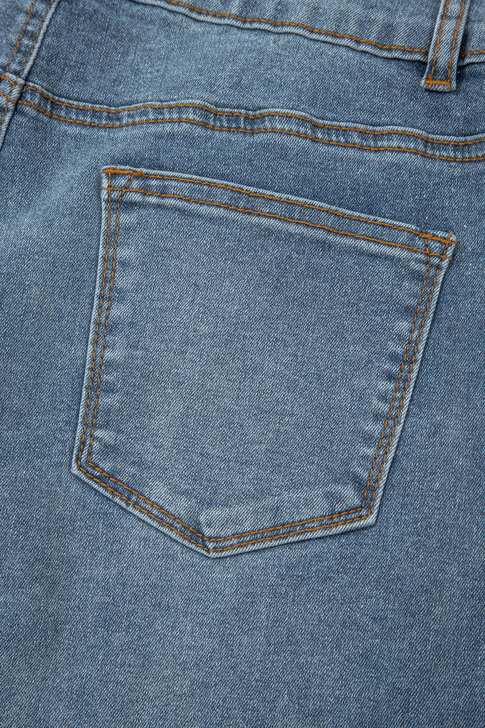 Dusk Blue 2 Button High Waist Piping Trim Bootcut Jeans Dear-Lover Dropshipping