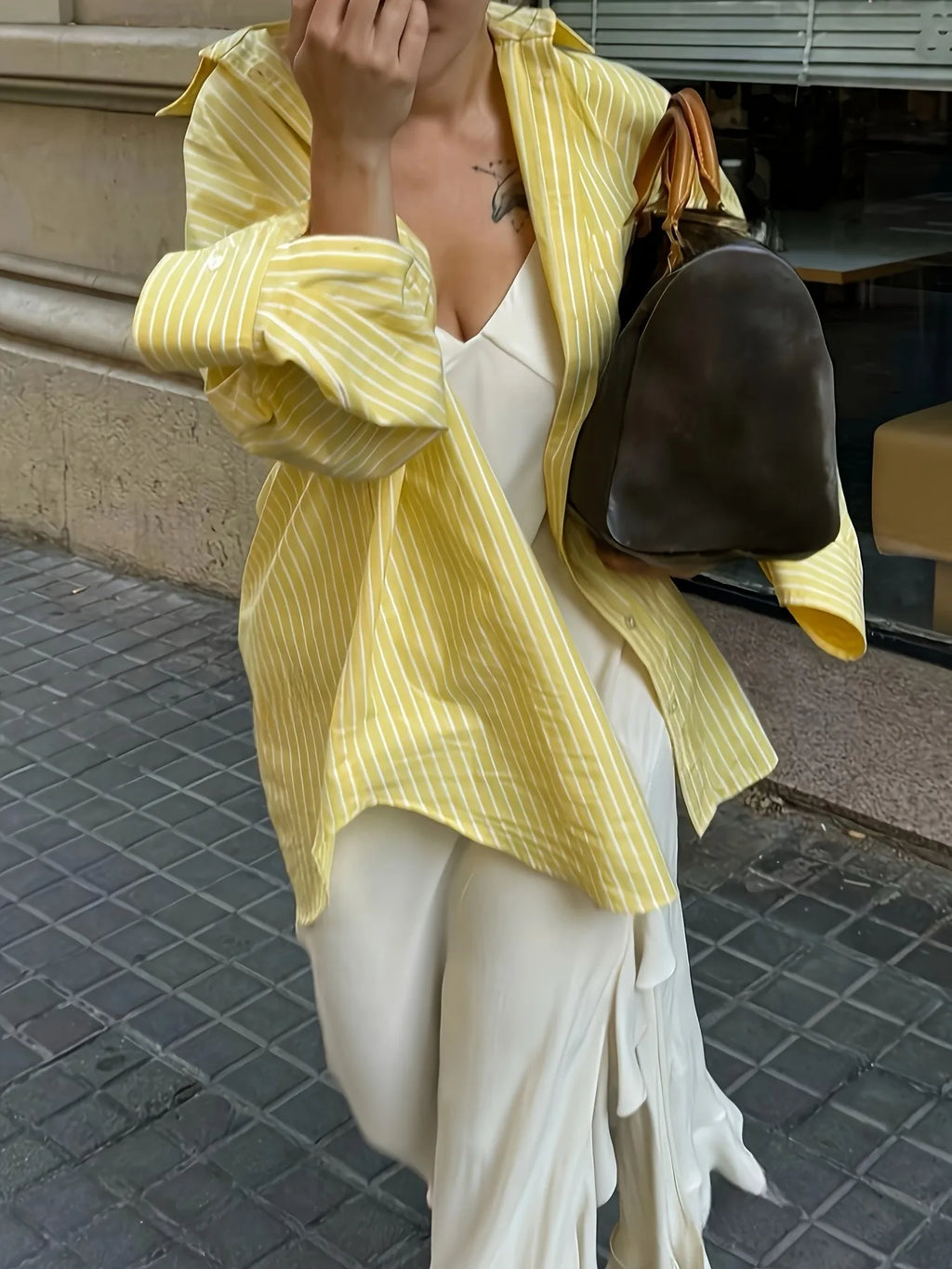 Striped Button-Down Shirt.