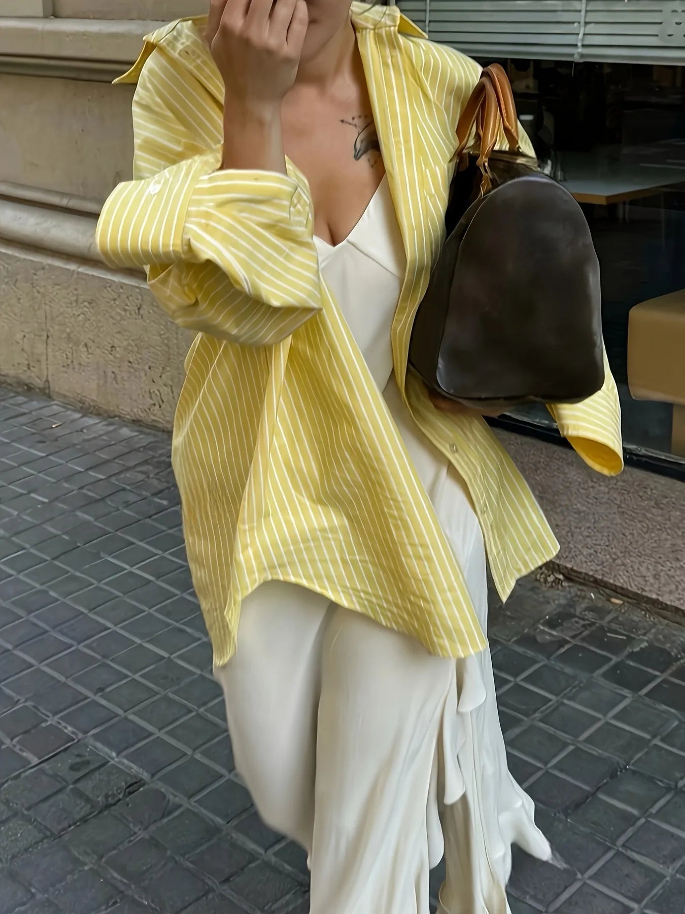 Striped Button-Down Shirt.