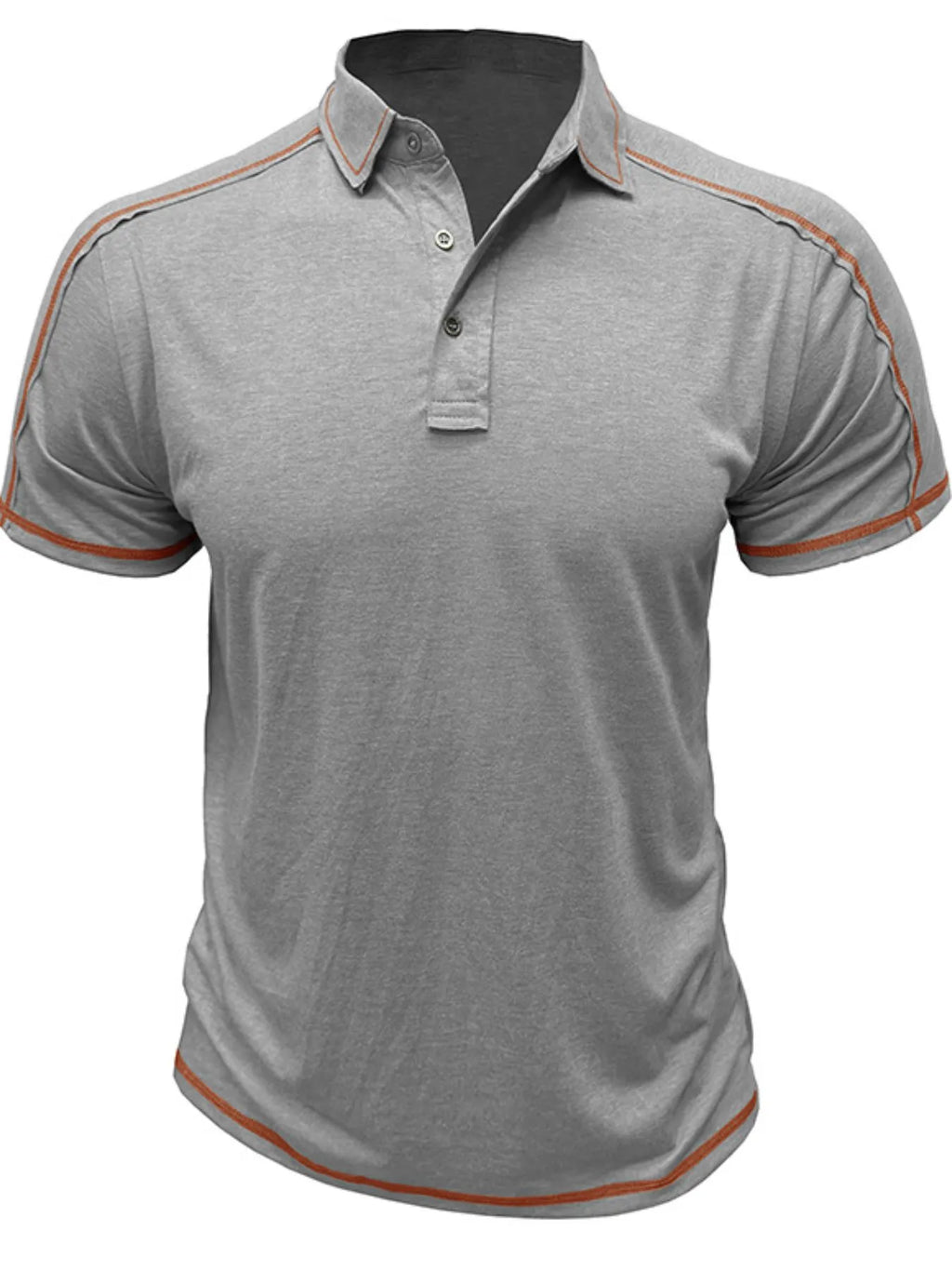 Men's Collared Neck Polo Shirt with Contrast Piping.