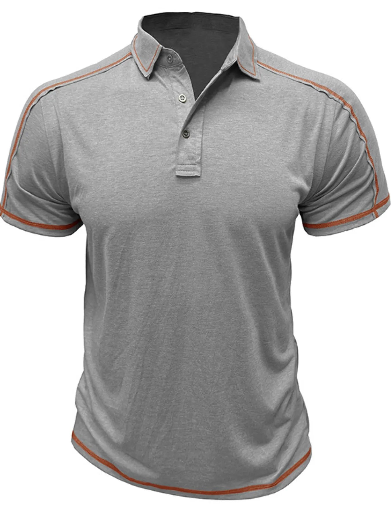 Men's Collared Neck Polo Shirt with Contrast Piping.