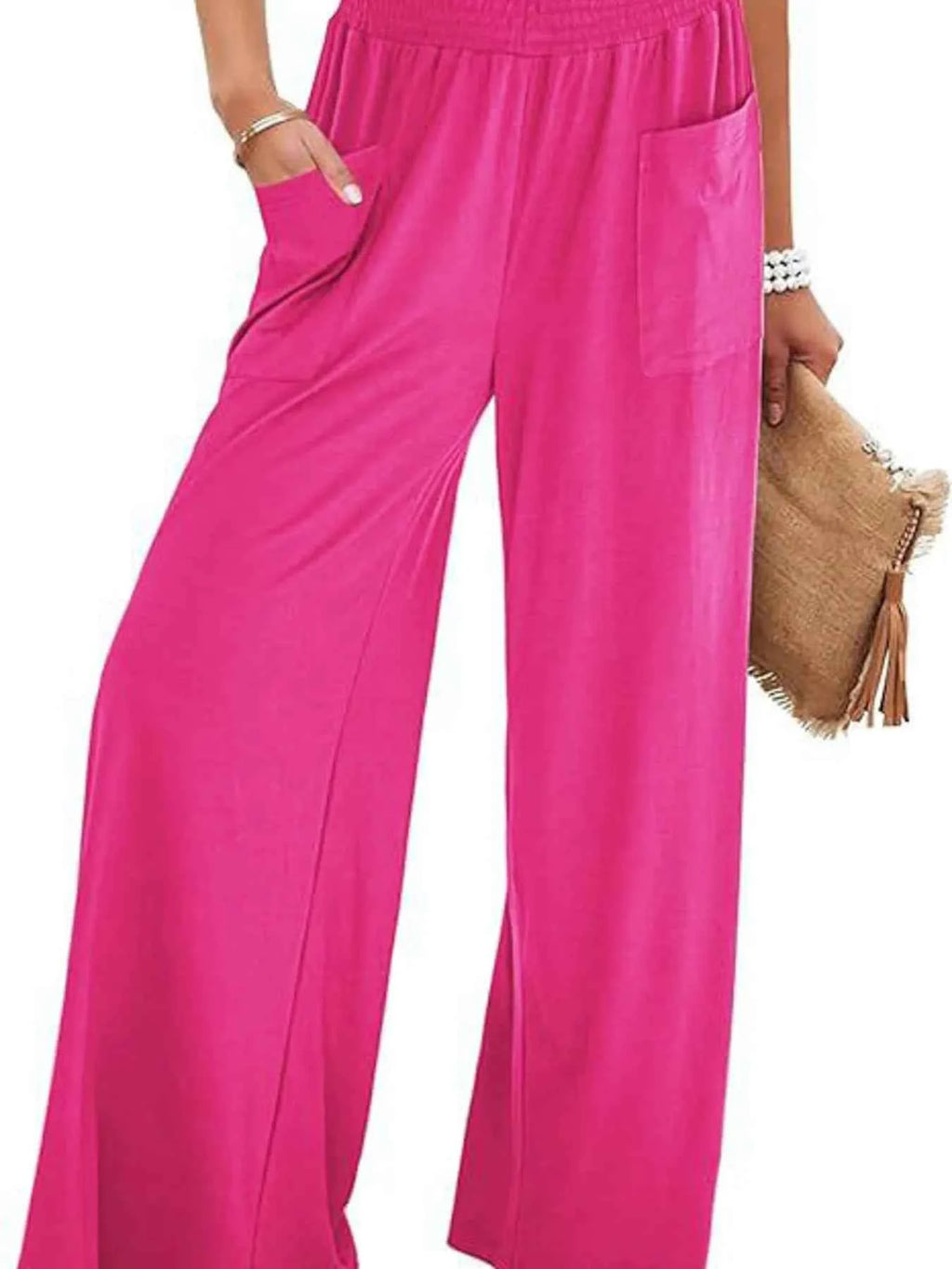 High-Waisted Wide Leg Pants with Pockets.