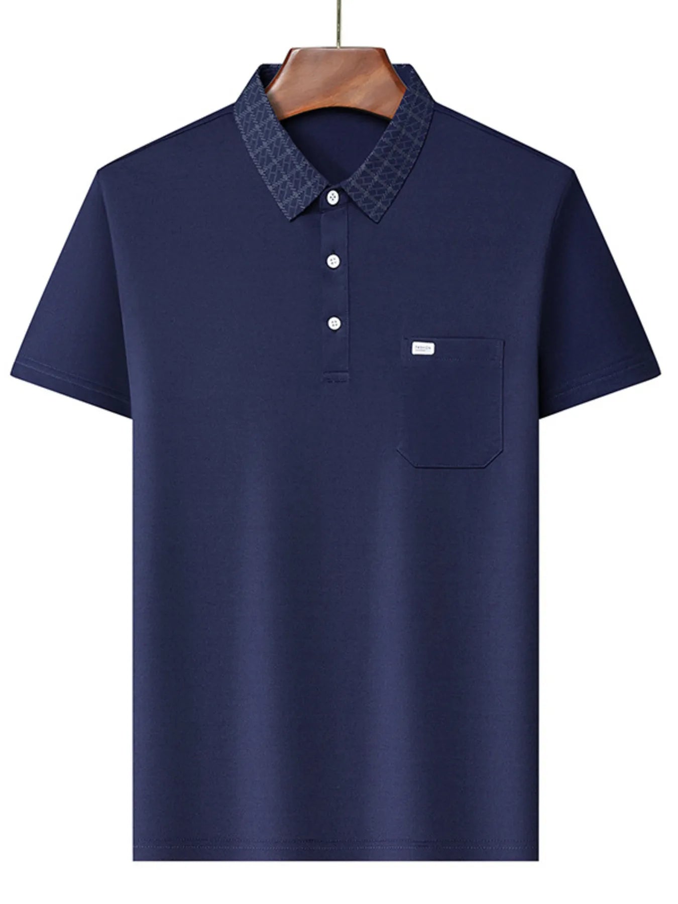 Men's Plus Size Short Sleeve Polo with Chest Pocket.