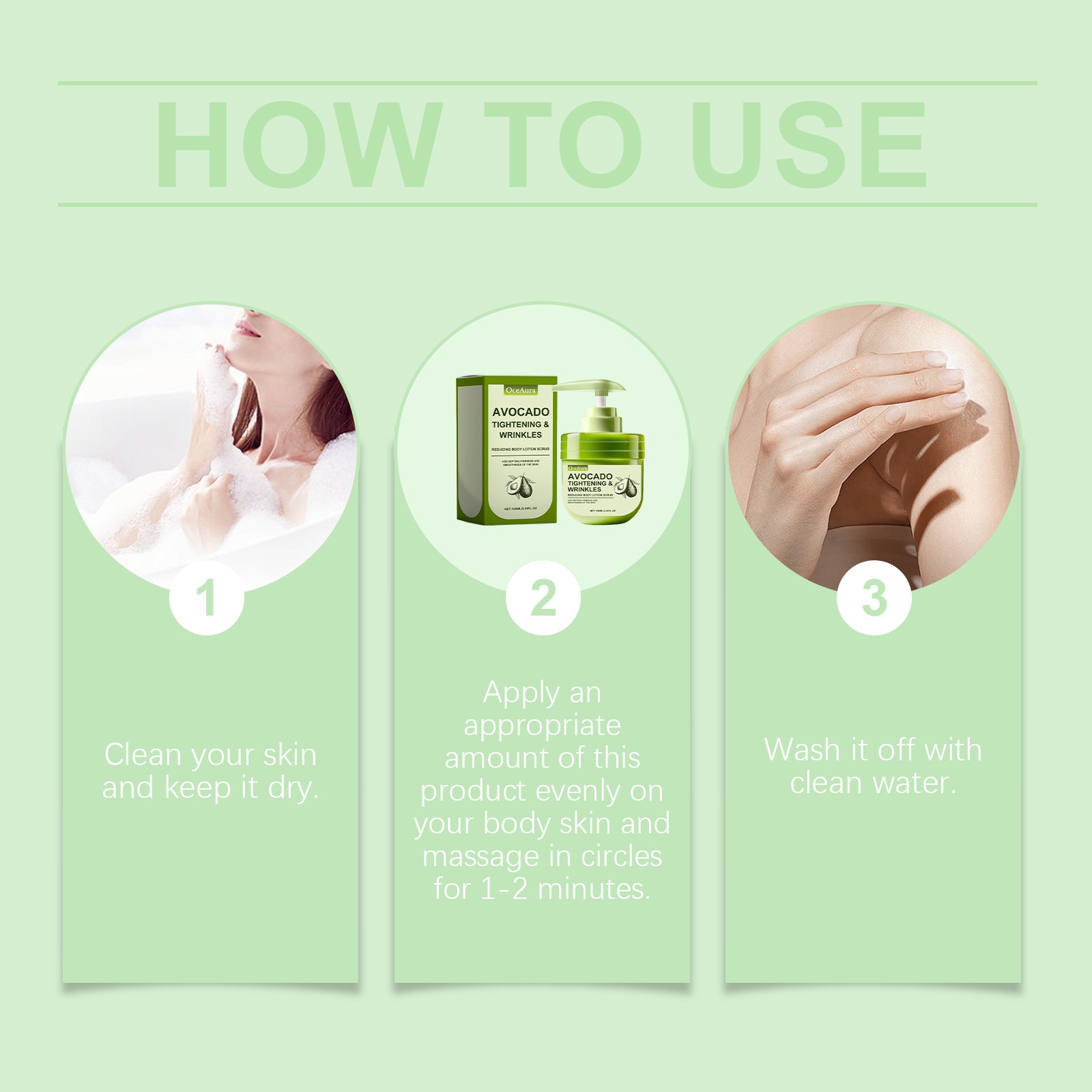 OceAura Avocado Exfoliating Body Lotion Hydrates And Moisturizes All Over The Skin