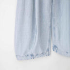 Versatile denim high waisted balloon fit loose pants for women