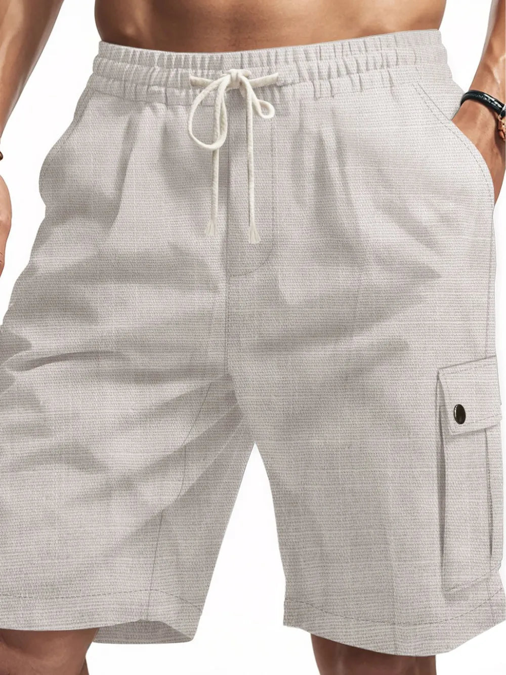 Men's Full Size Drawstring Shorts with Pockets Plus Size