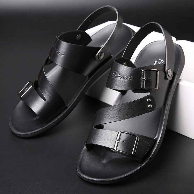 Large size sandals for men beach shoes for men cool slippers for men one shoe dual-use men's sandals