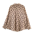 Silk textured polka dot shirt