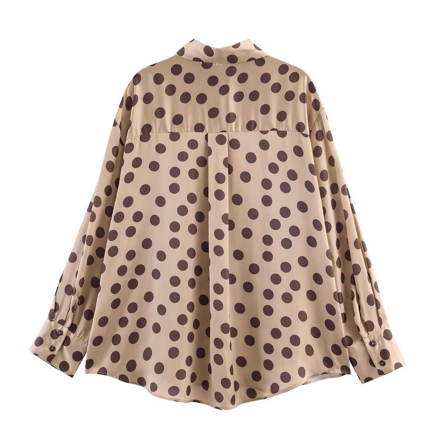Silk textured polka dot shirt