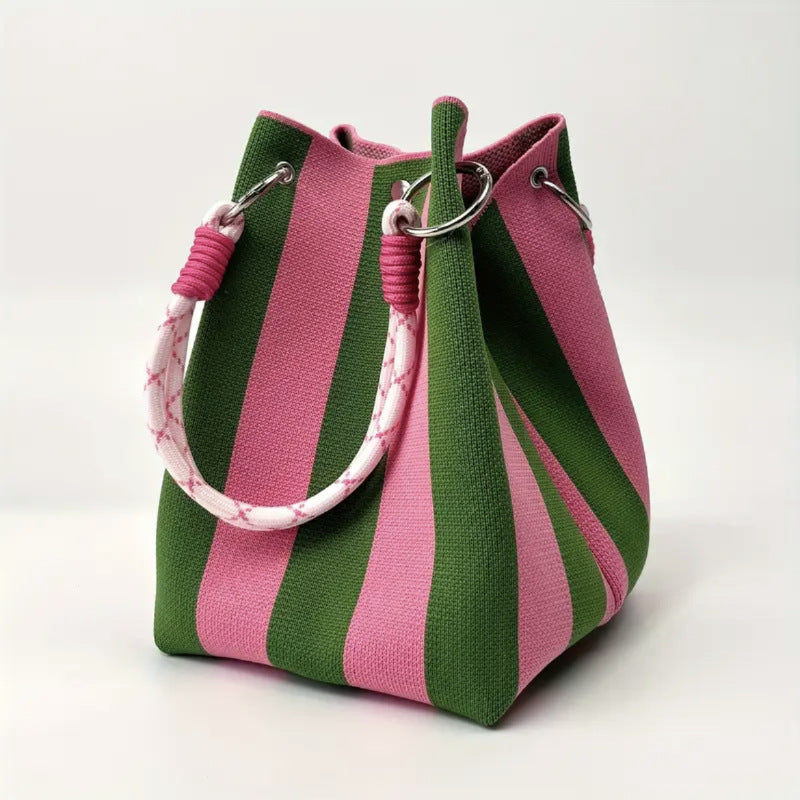Bucket bag, woven bag, knitted hand-carry bag, single-shoulder bag eprolo