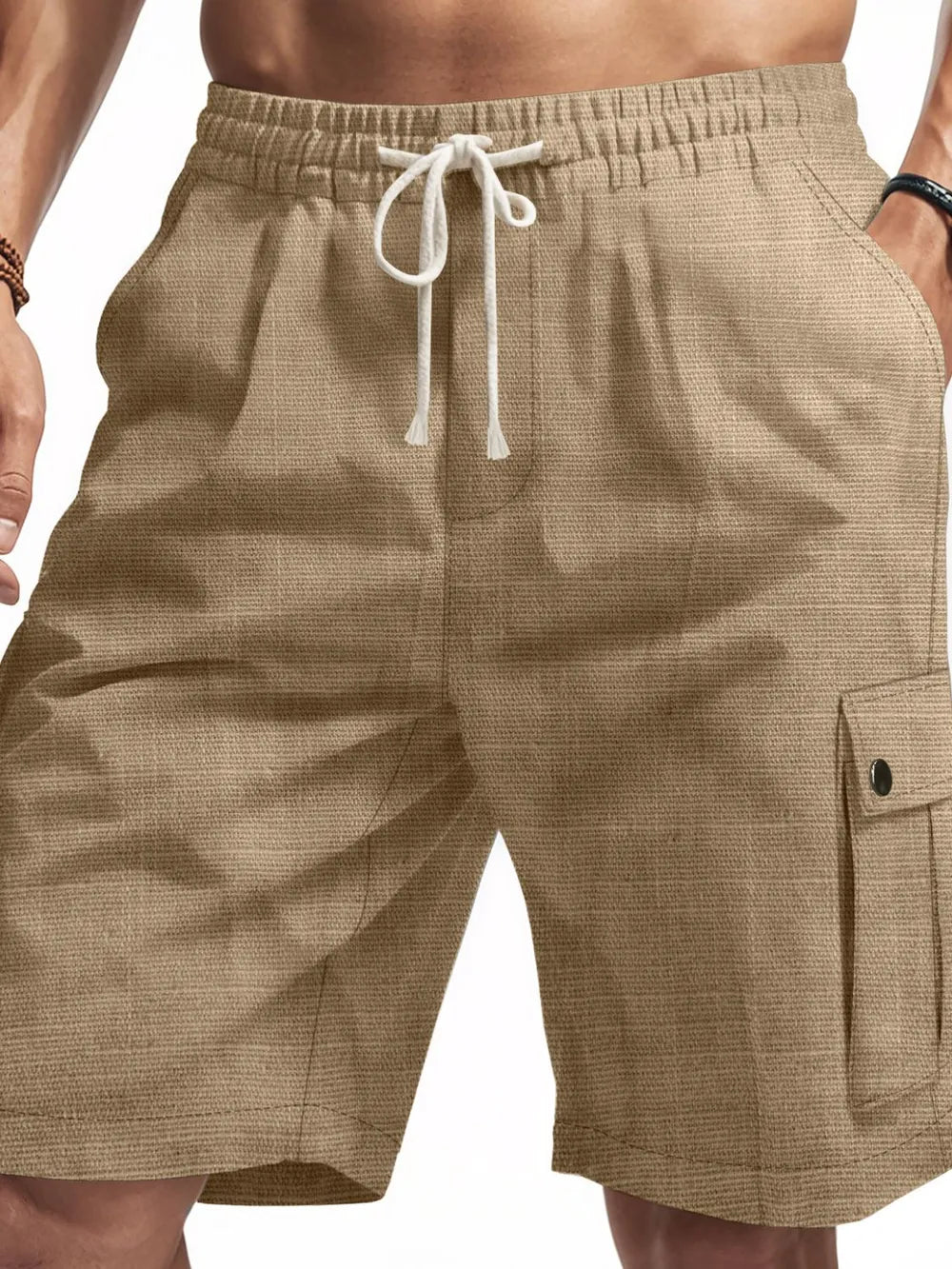 Men's Full Size Drawstring Shorts with Pockets Plus Size