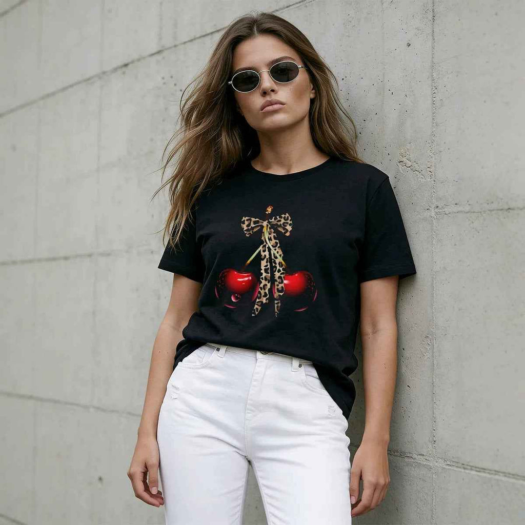 Cherry Bow Printed T-shirt