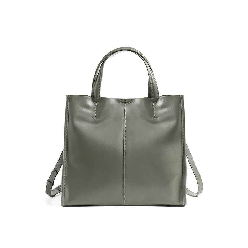 Leather Tote Bag for Women, Genuine First Layer Vegetable-Tanned Leather, Large Capacity, Fashionable and Versatile Handbag