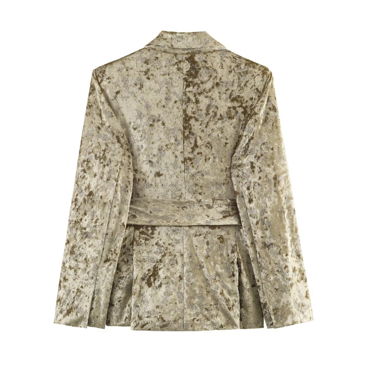 Tencel waist belt suit+lantern pants