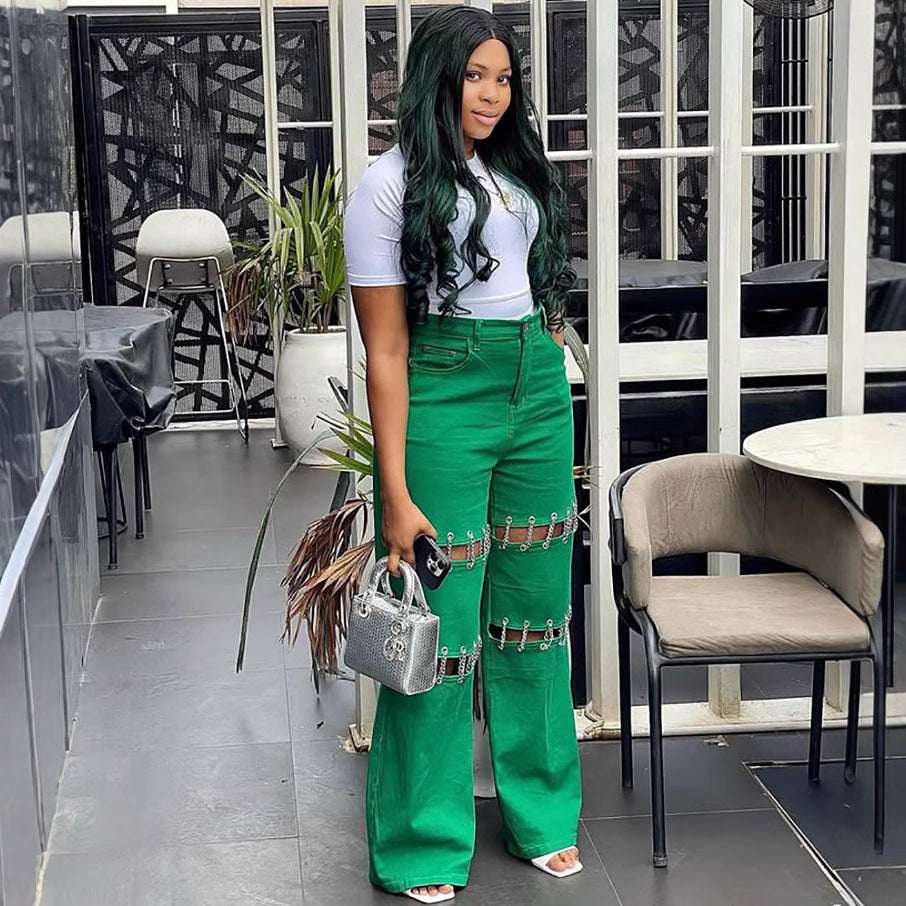 High Waist Denim Pants for Women eprolo