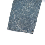 Lightning turtle crack tie dye made old denim wide leg pants eprolo