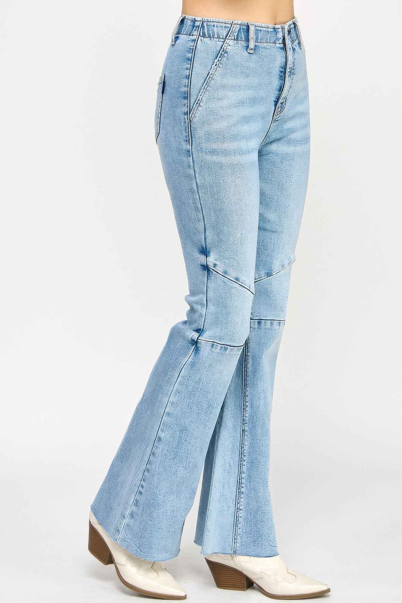 High Rise Flare With Seam Detail