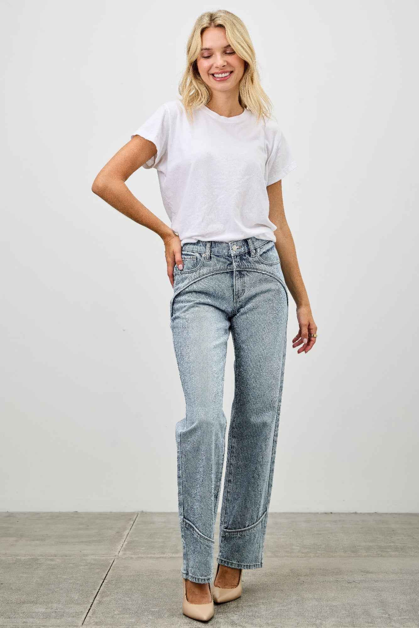 Mid Rise Straight With Piping