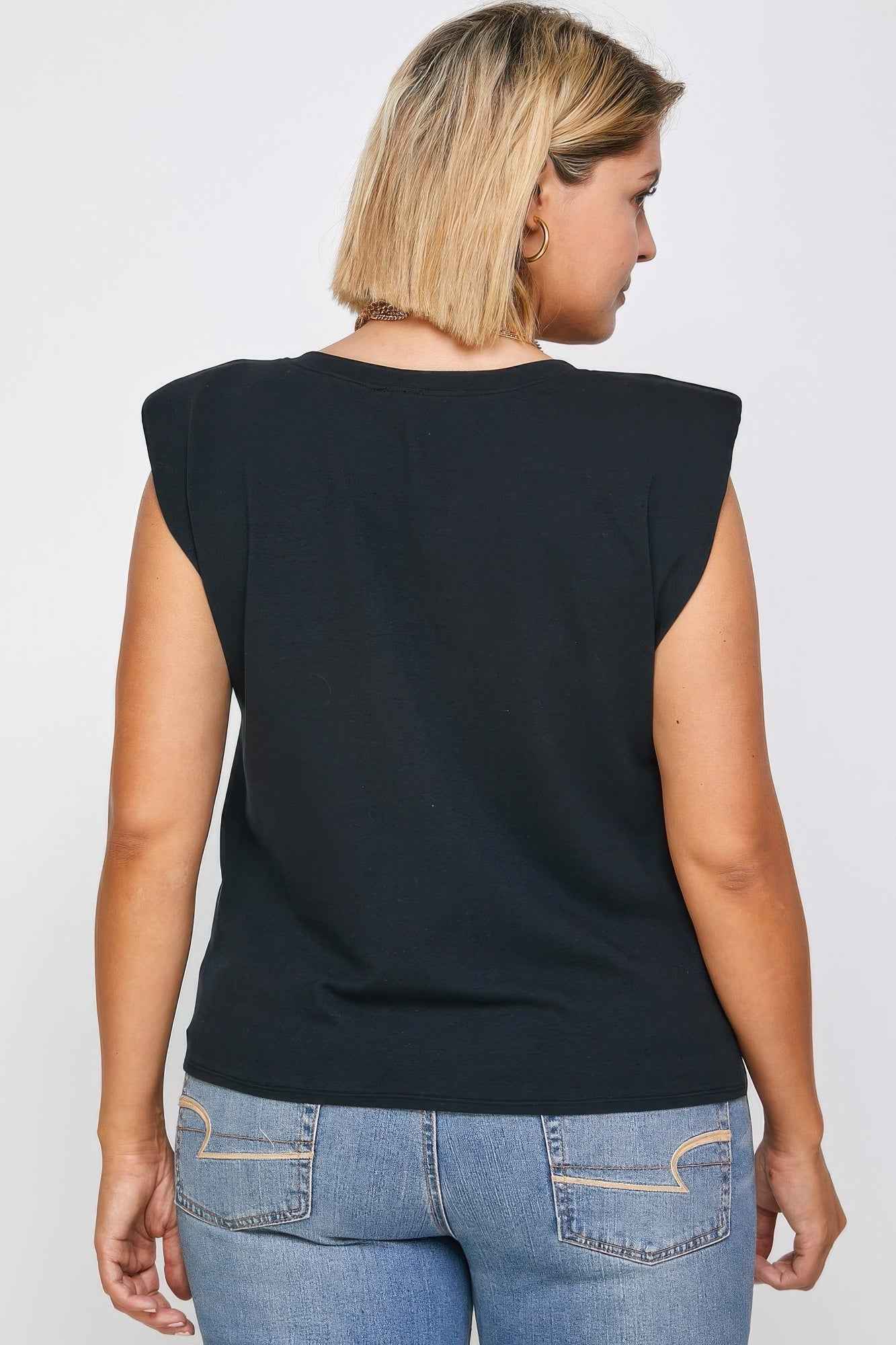 Padded Shoulder Top