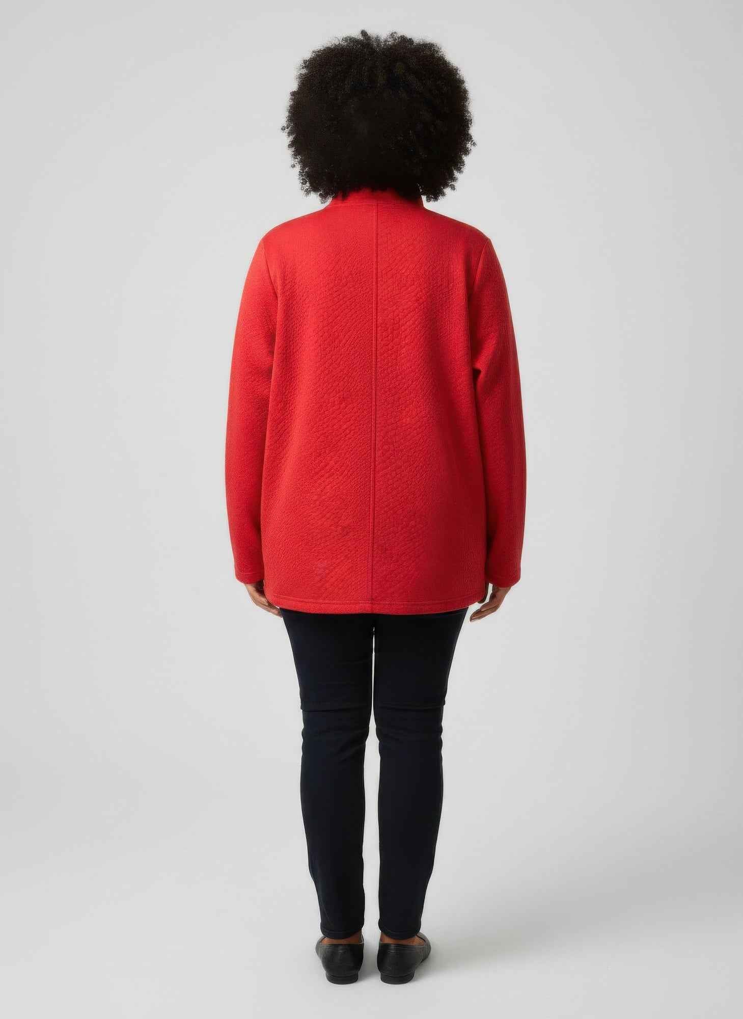 Onque Casual Plus Size Textured Jacket