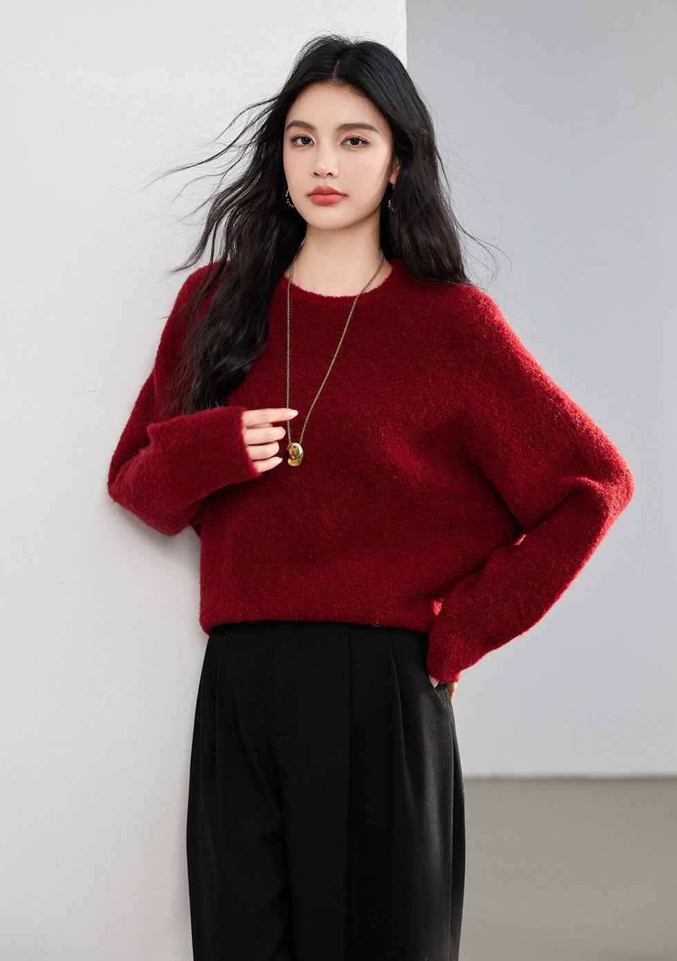 Knitwear in Red for Christmas and New Year High Quality